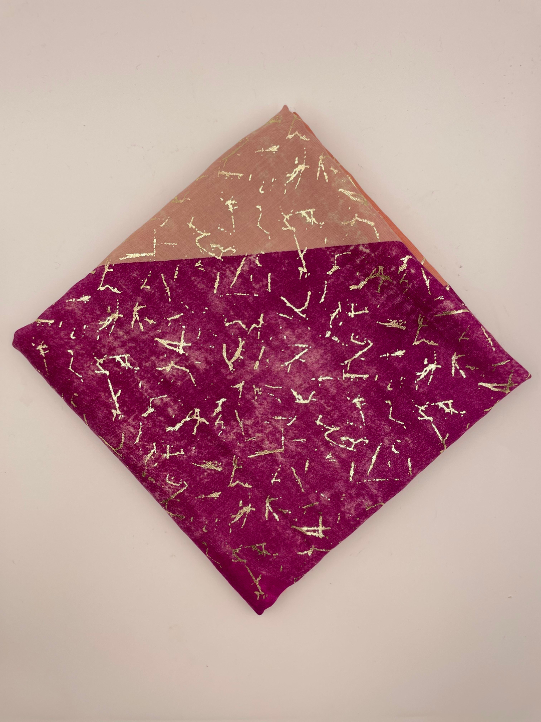 Etnik Desenli Varaklı Mor Şal Renkli