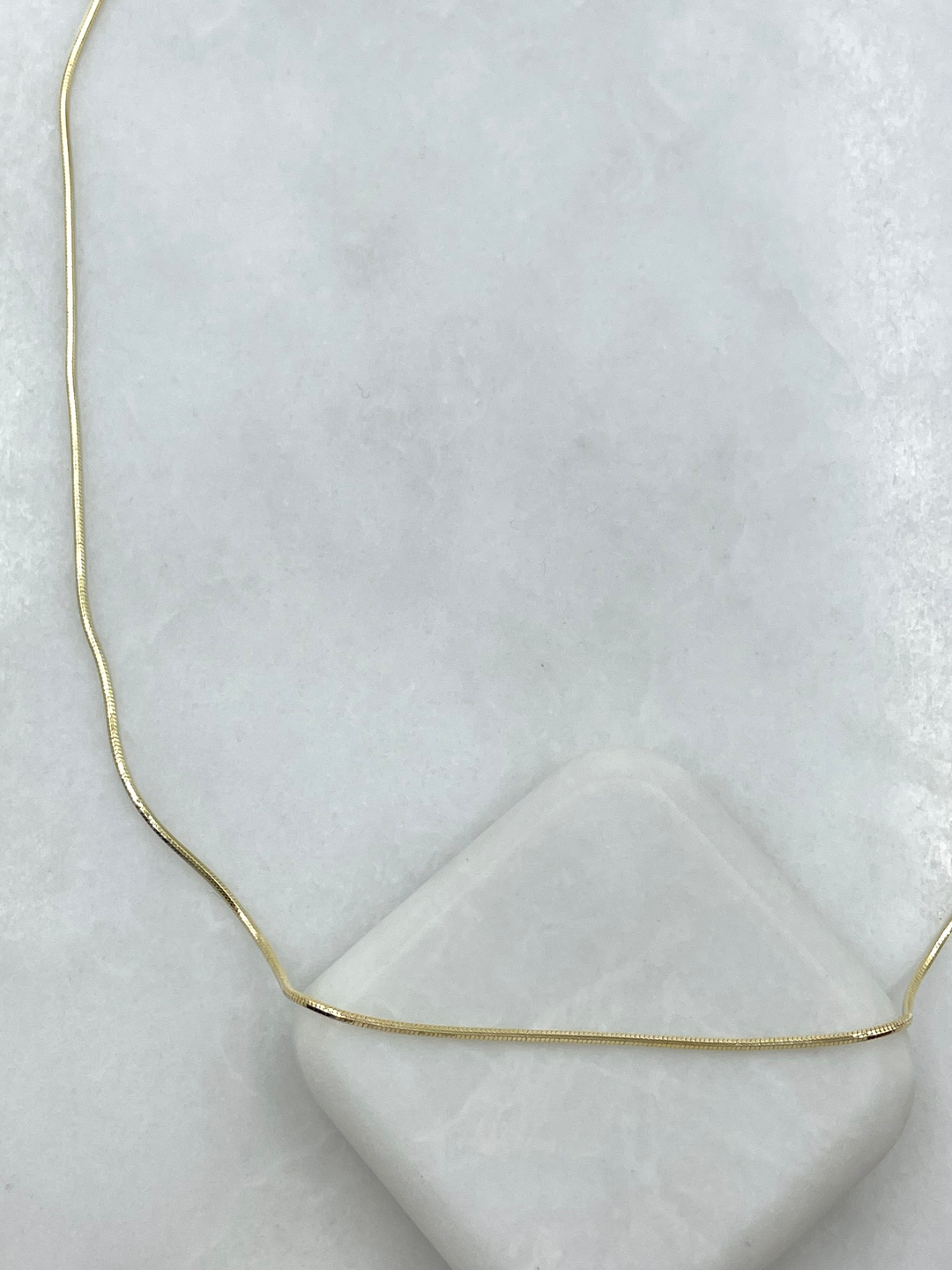 Özel Seri Minimal Yılan Zincir Kolye 50 cm Gold