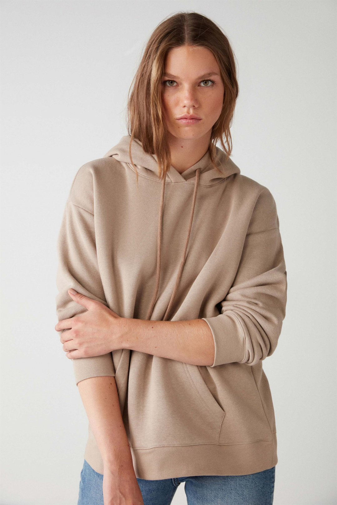 ADEL Örme Relaxed Bej  Sweatshirt