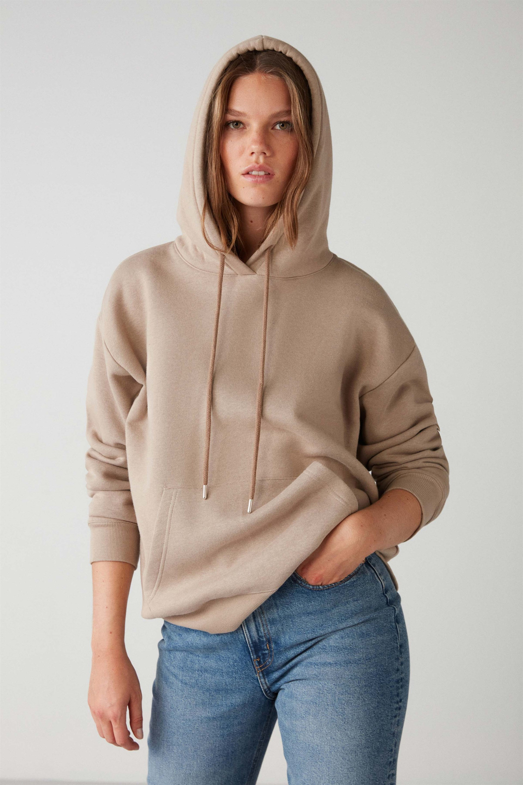 ADEL Örme Relaxed Bej  Sweatshirt