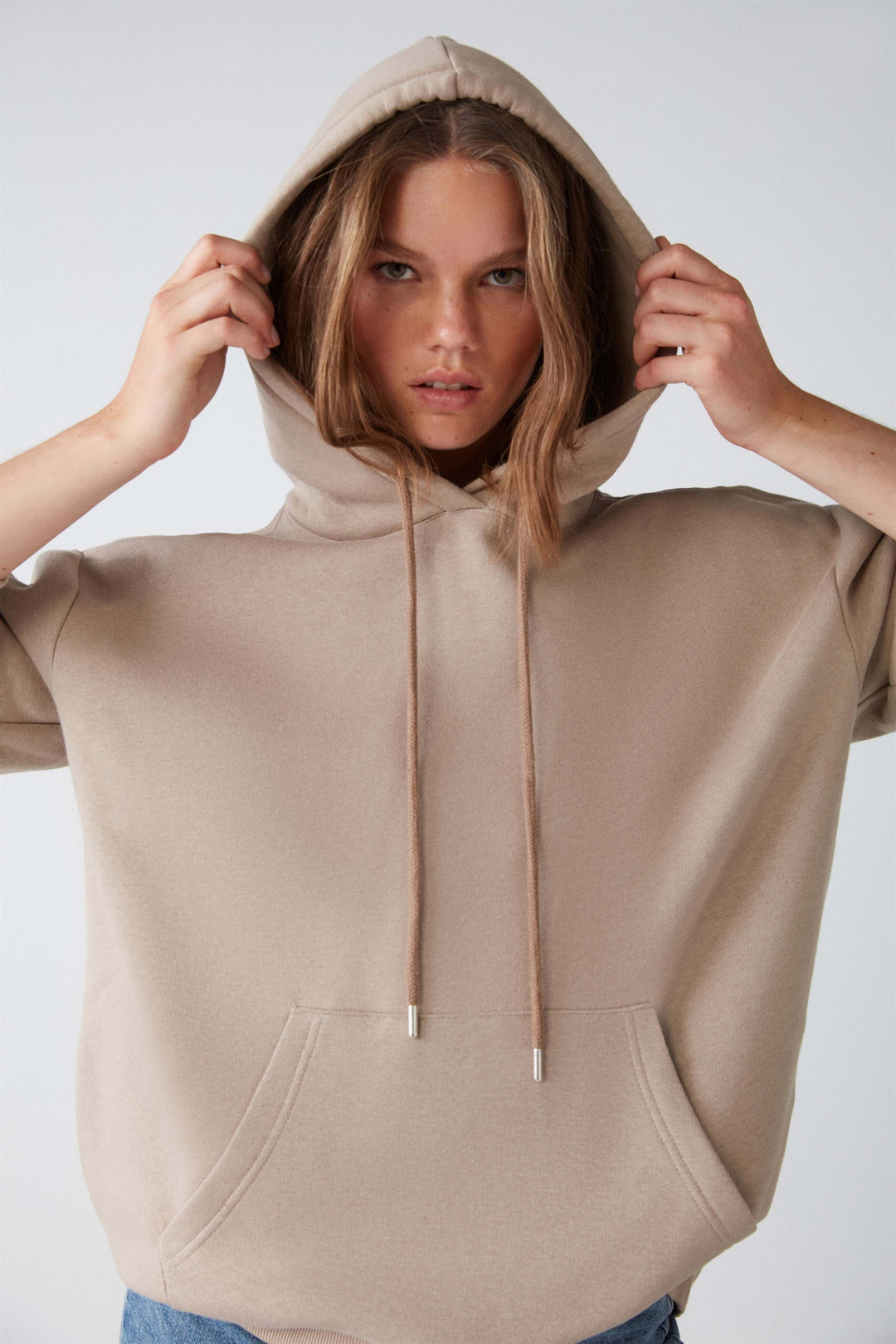 ADEL Örme Relaxed Bej  Sweatshirt
