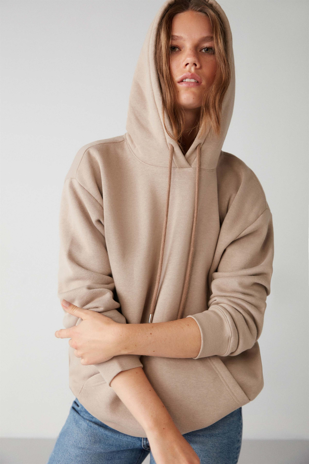 ADEL Örme Relaxed Bej  Sweatshirt