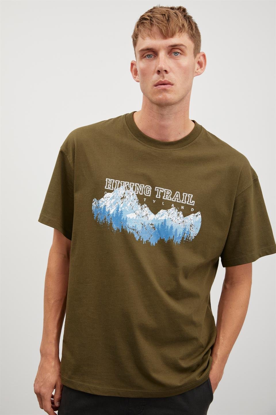 ADEMİR  Relaxed Haki  T-Shirt