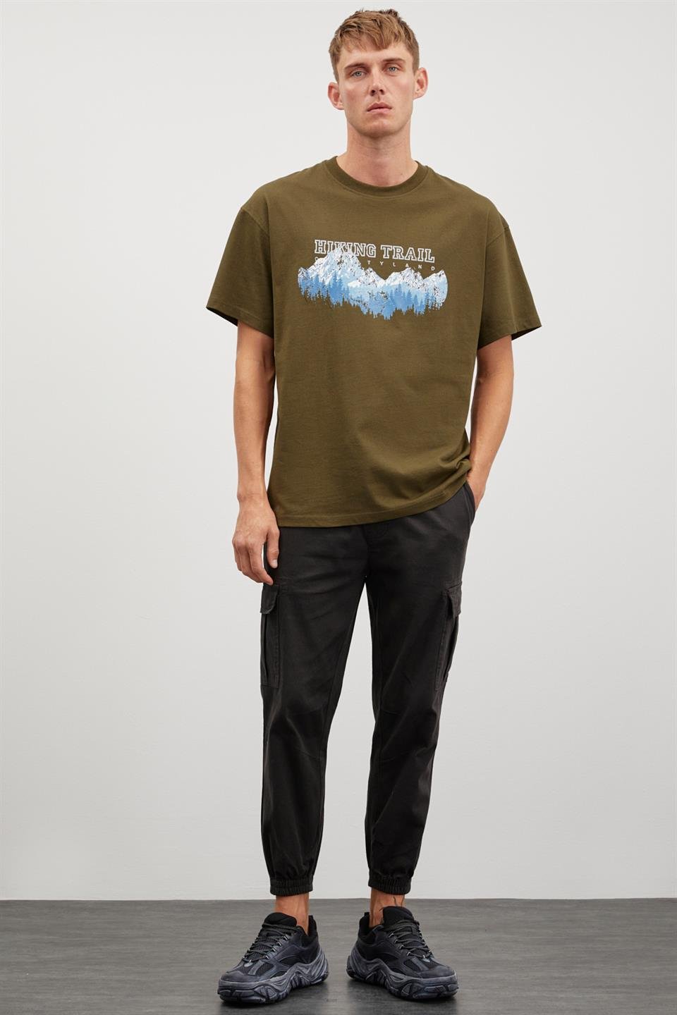 ADEMİR  Relaxed Haki  T-Shirt