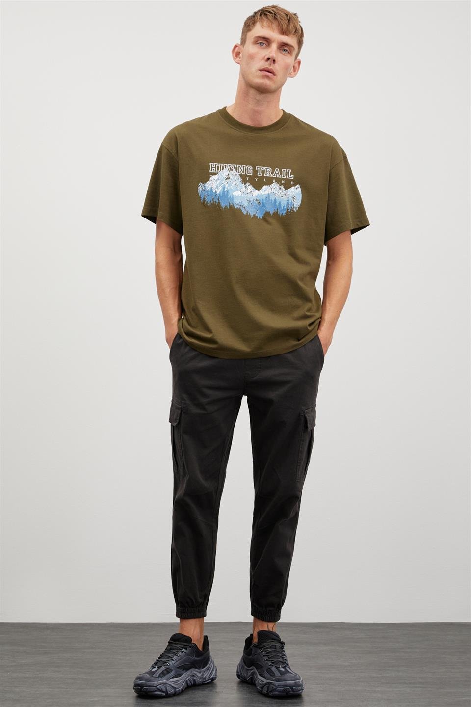 ADEMİR  Relaxed Haki  T-Shirt