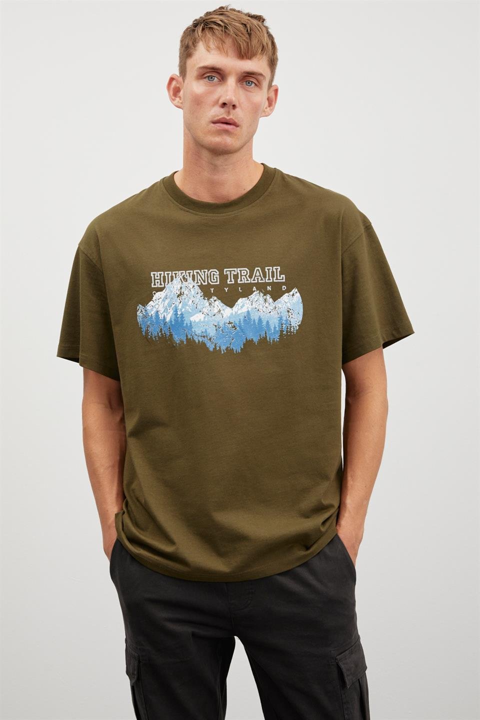 ADEMİR  Relaxed Haki  T-Shirt