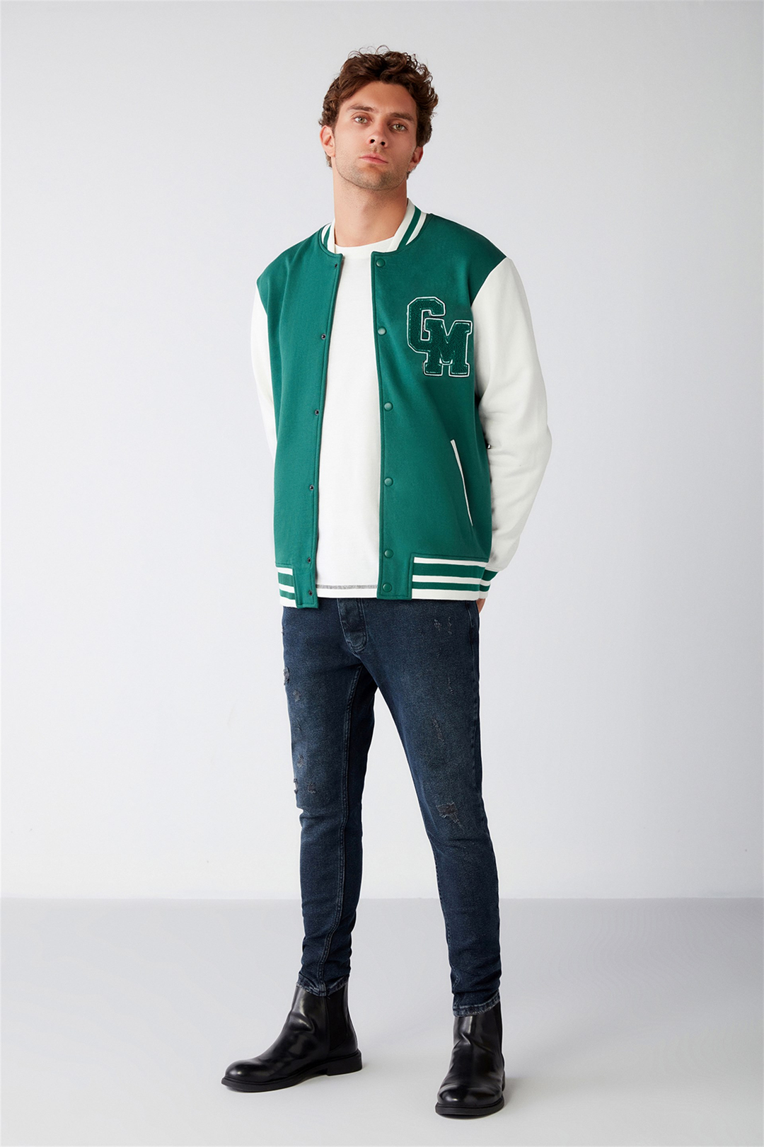 ADVANCED Örme Regular Yeşil  Sweatshirt
