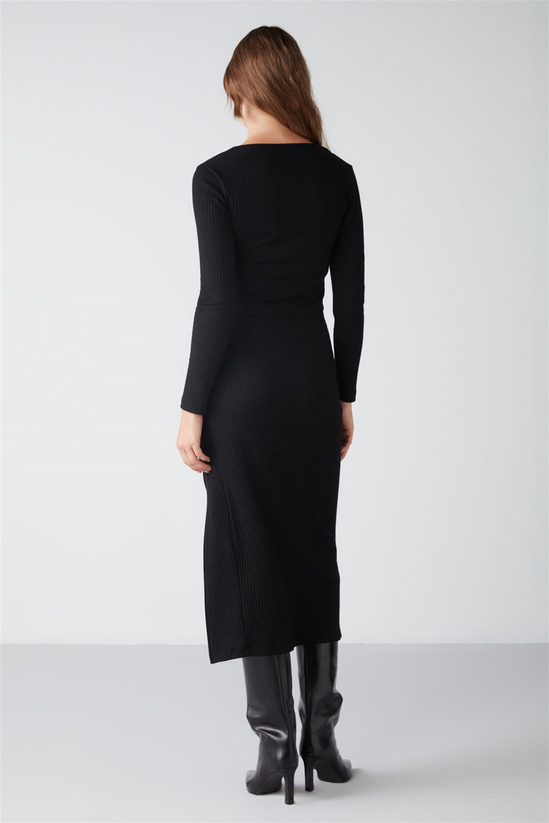 AGNESKA Örme Relaxed Siyah  Bluz