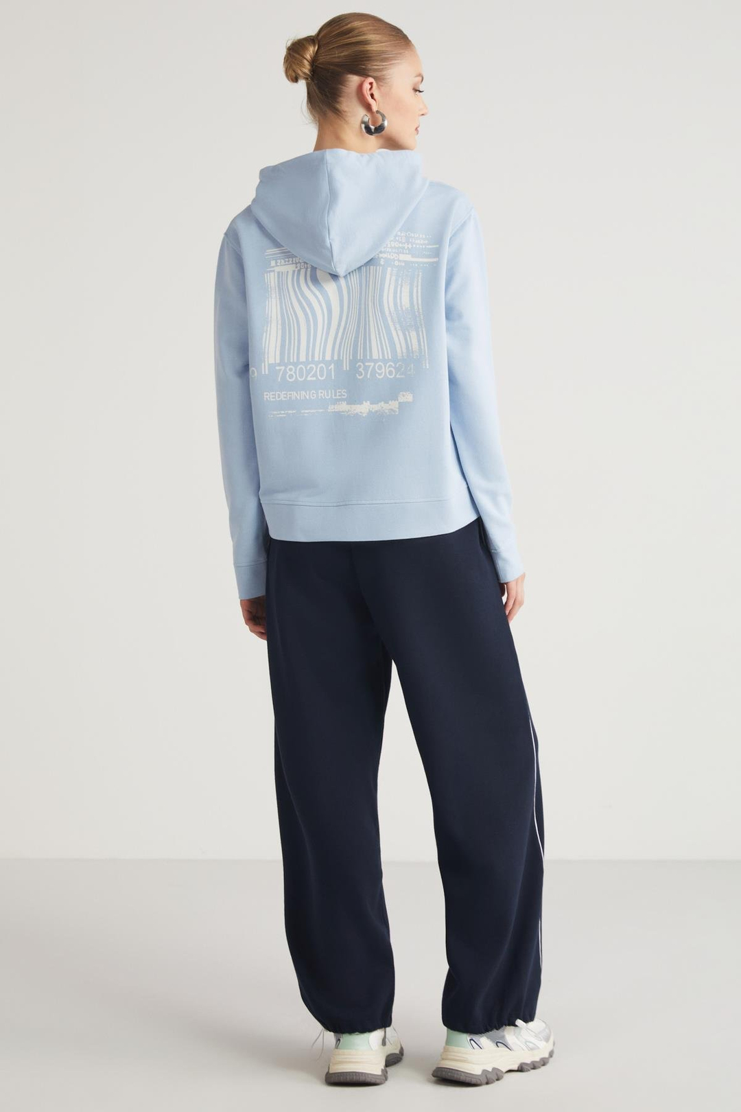 AITANA  Relaxed Açık Mavi Tekli Sweatshirt