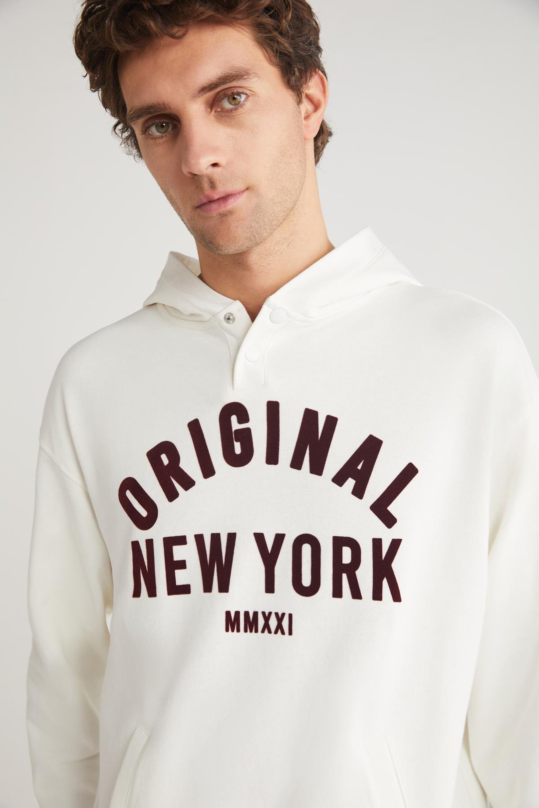 ALEKSI  Relaxed Ekru Tekli Sweatshirt