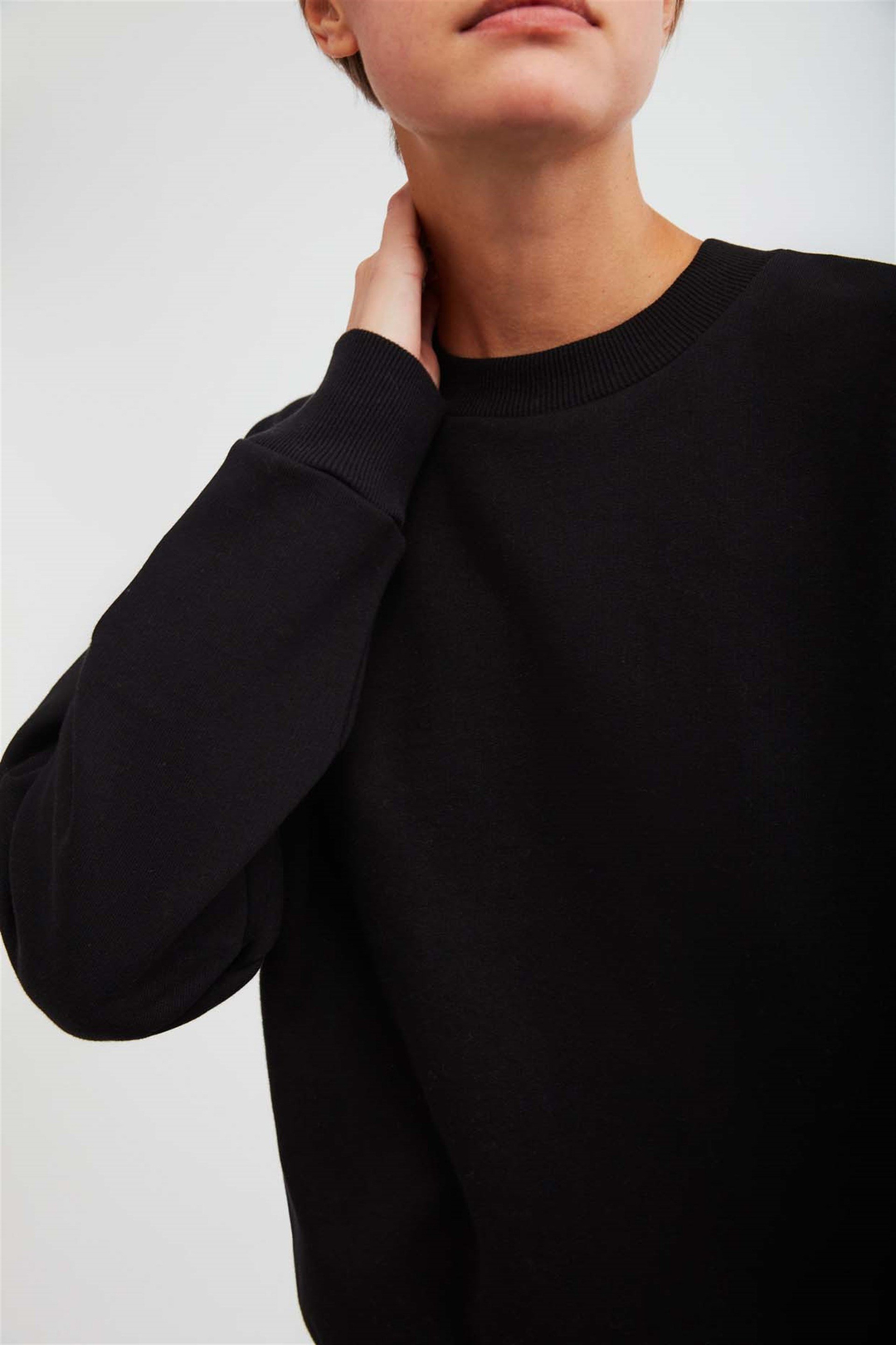 ALFA Örme Oversize Siyah  Sweatshirt