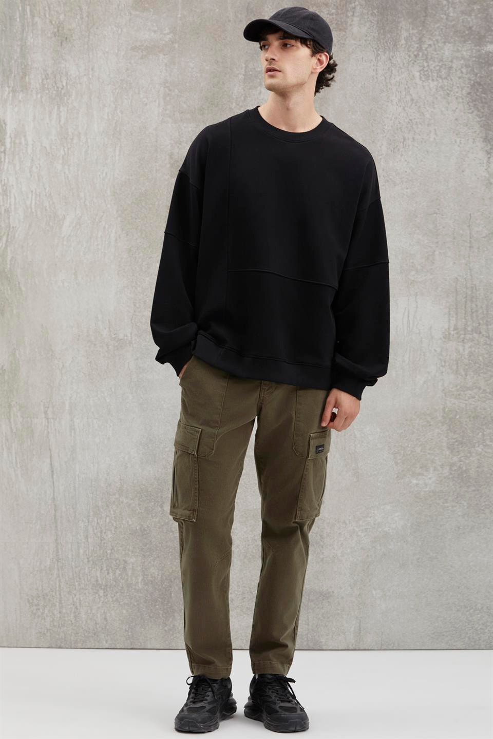 ALLEN  Oversize Siyah  Sweatshirt