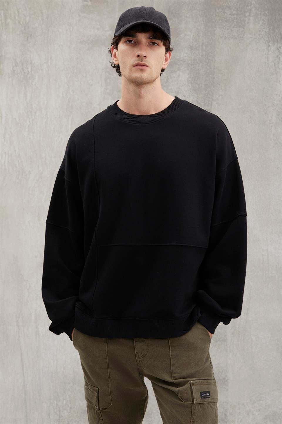 ALLEN  Oversize Siyah  Sweatshirt