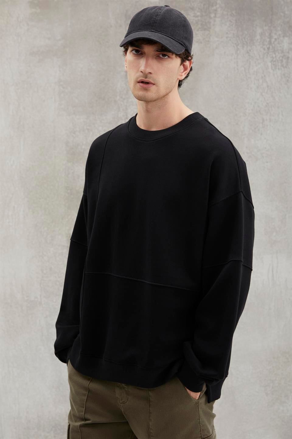 ALLEN  Oversize Siyah  Sweatshirt