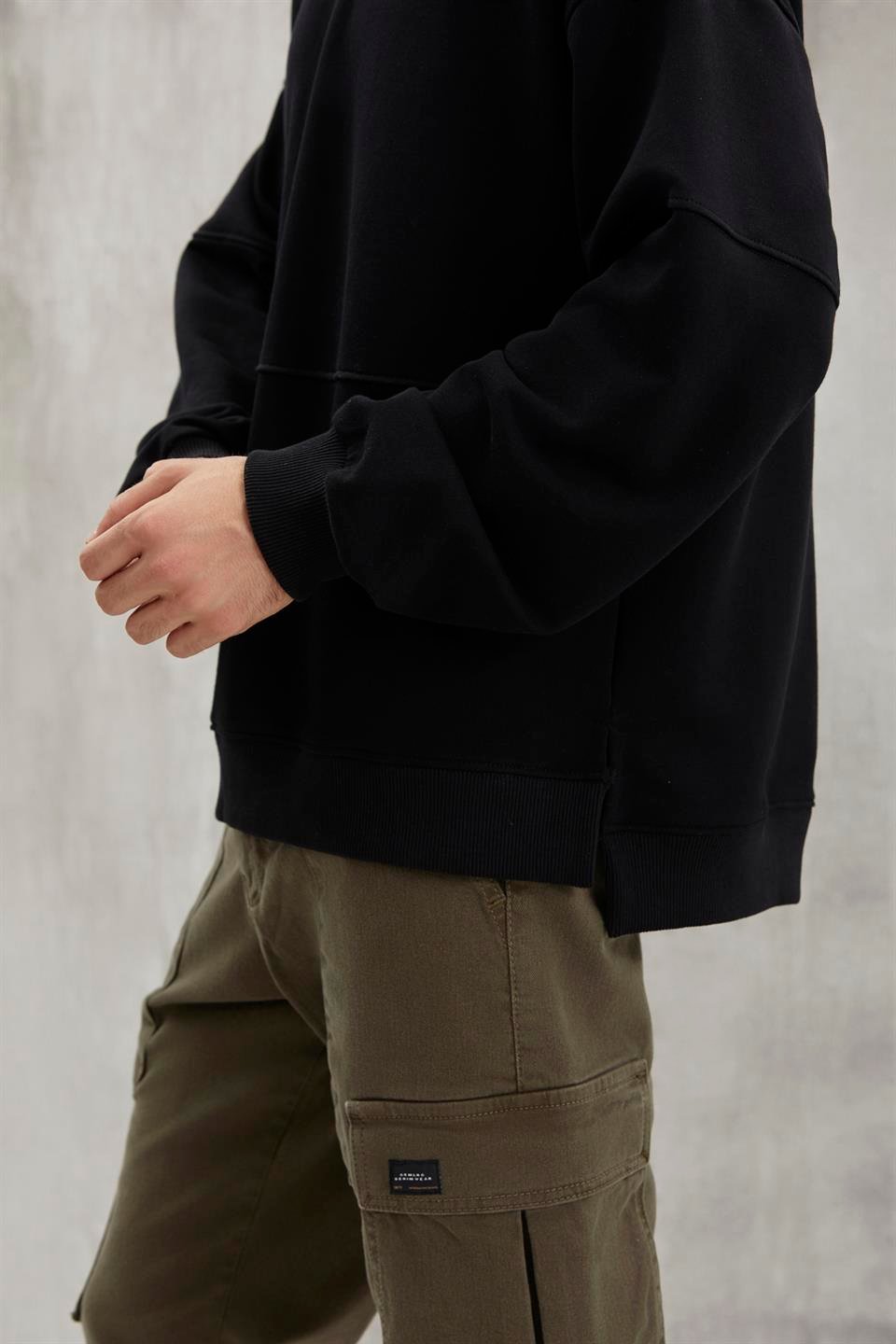 ALLEN  Oversize Siyah  Sweatshirt