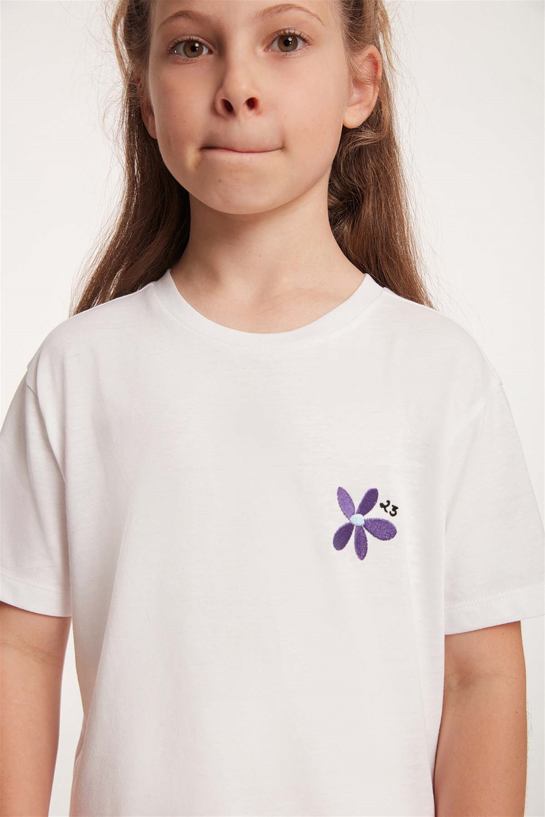 ANISE Örme Regular Fit Beyaz  T-Shirt