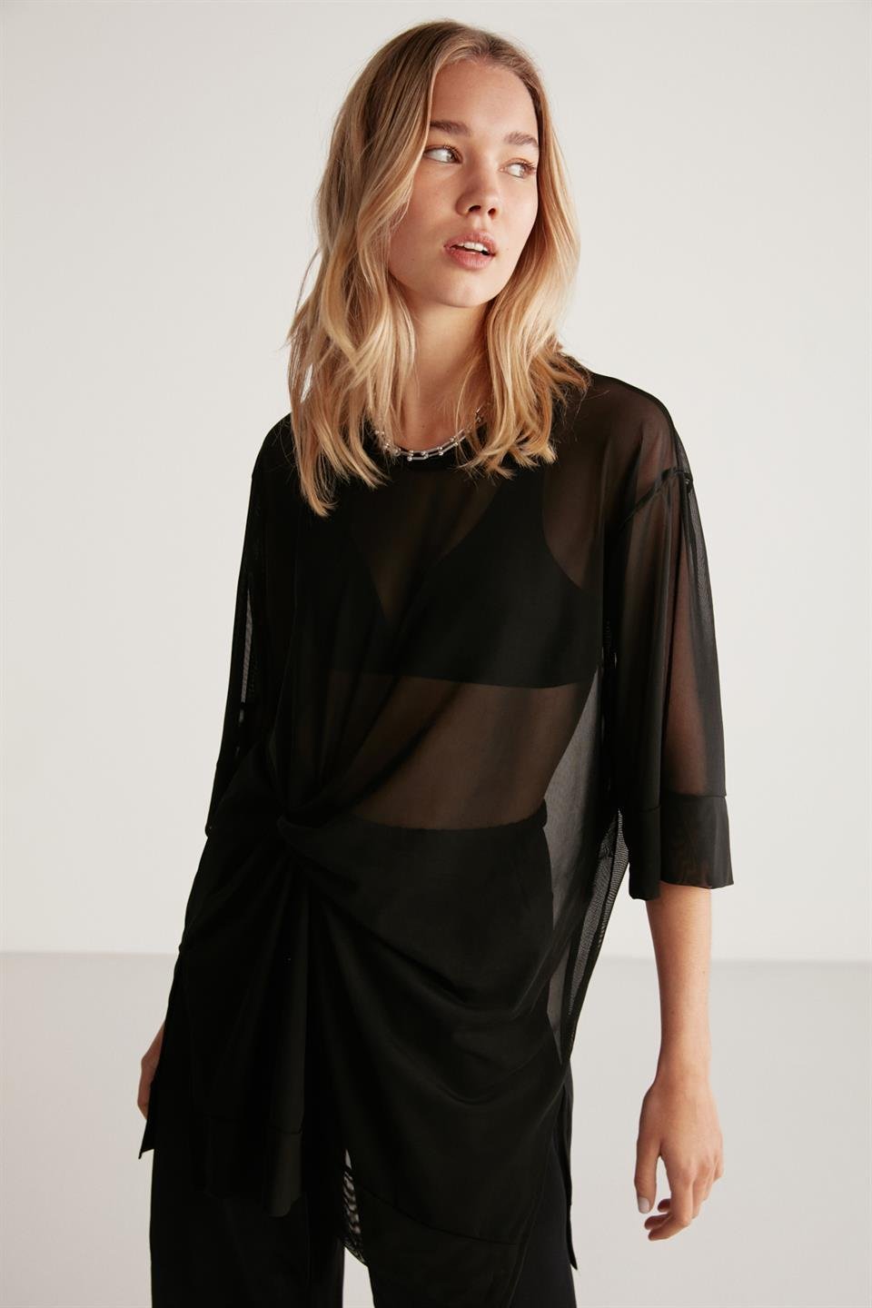 ANNETTE Örme  Siyah  T-Shirt