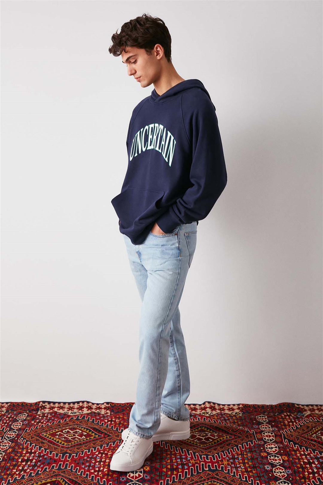 ANOTHER Örme Oversize Lacivert  Sweatshirt