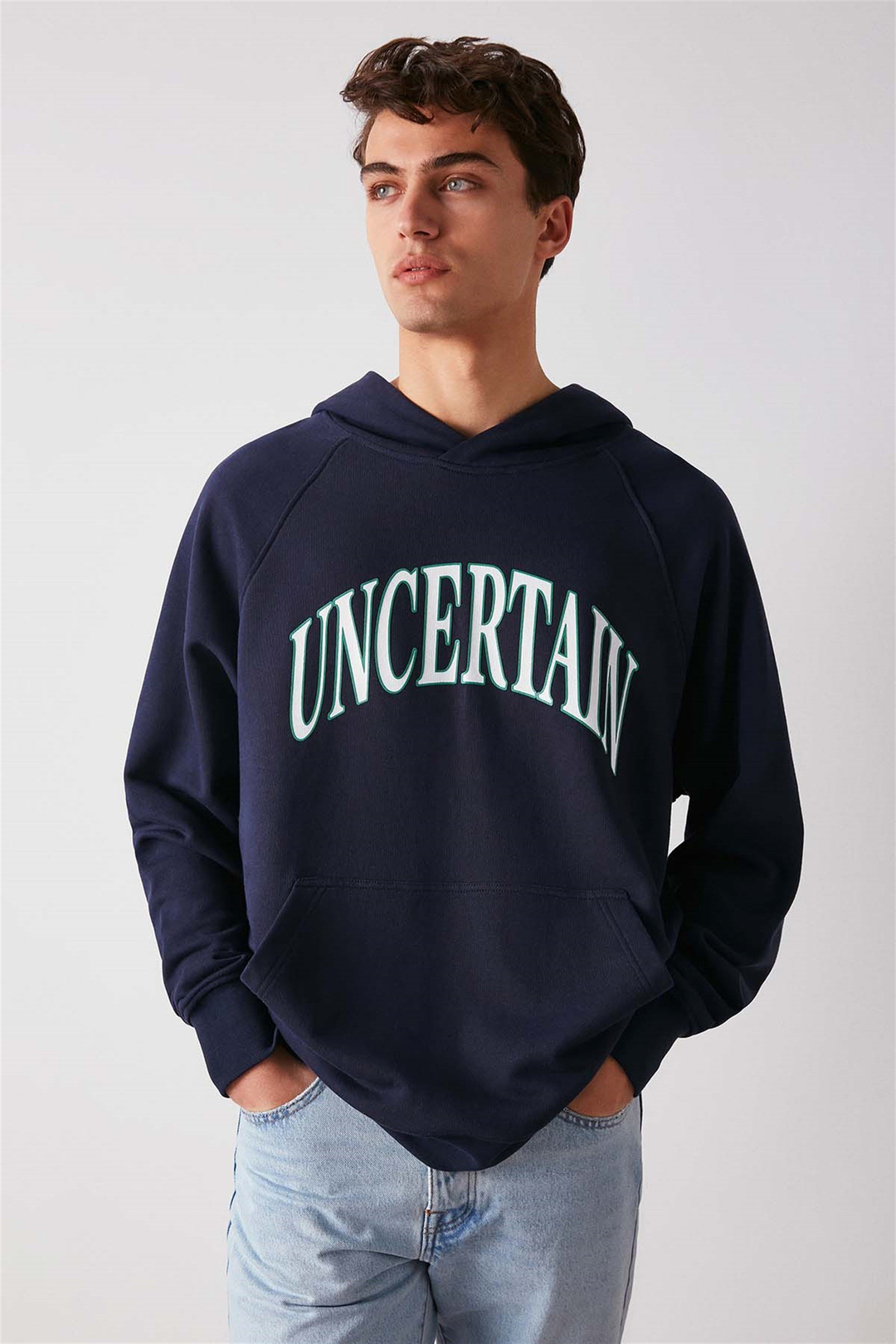 ANOTHER Örme Oversize Lacivert  Sweatshirt