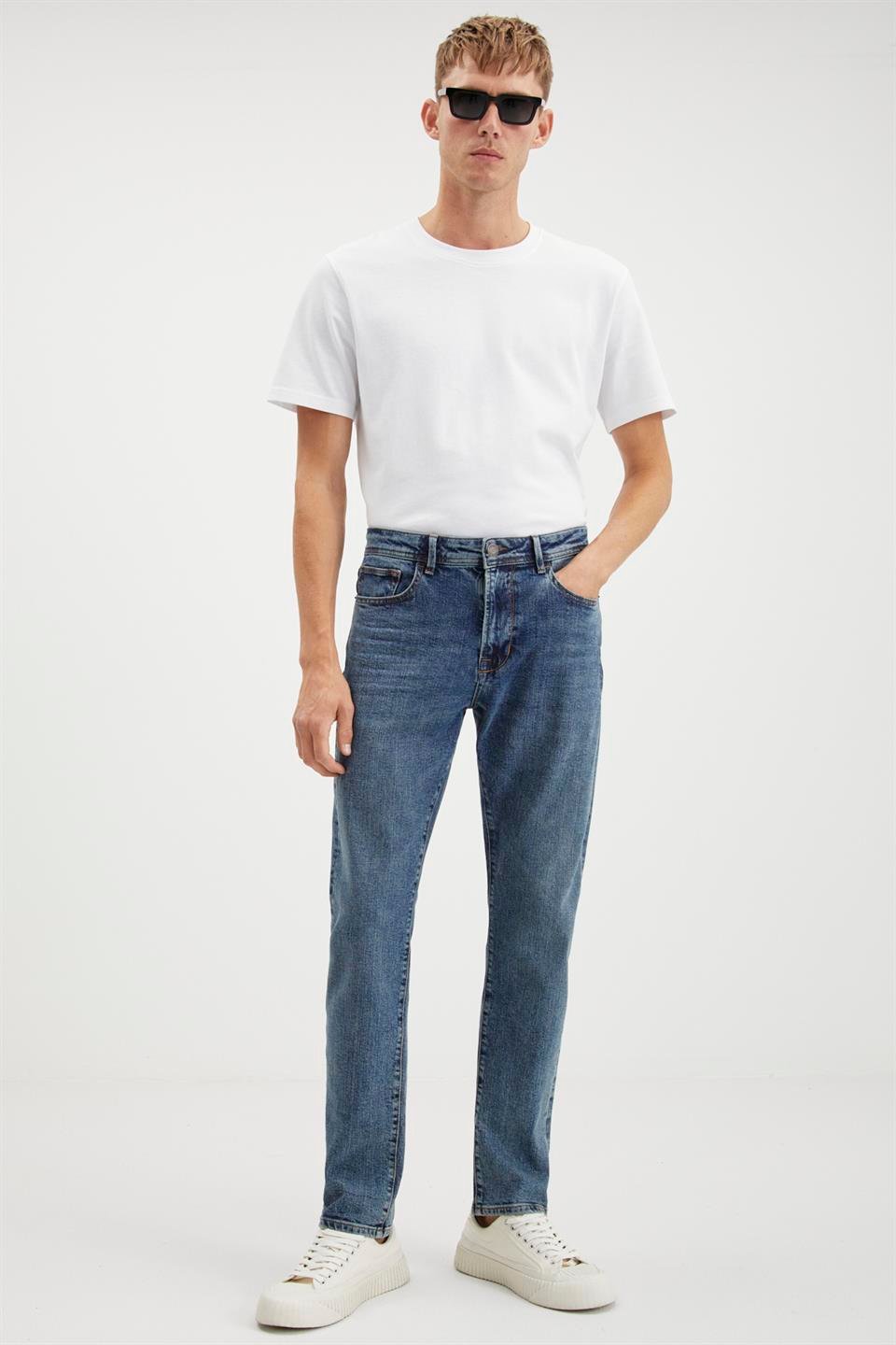 ANTONIA  Regular Açık Mavi Tekli Jeans