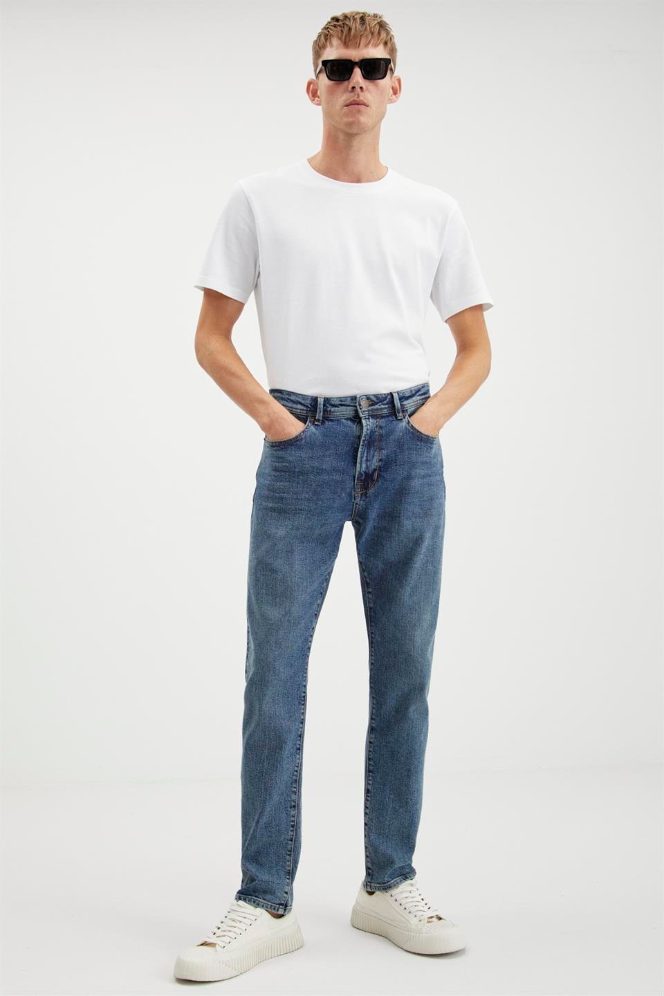 ANTONIA  Regular Açık Mavi Tekli Jeans