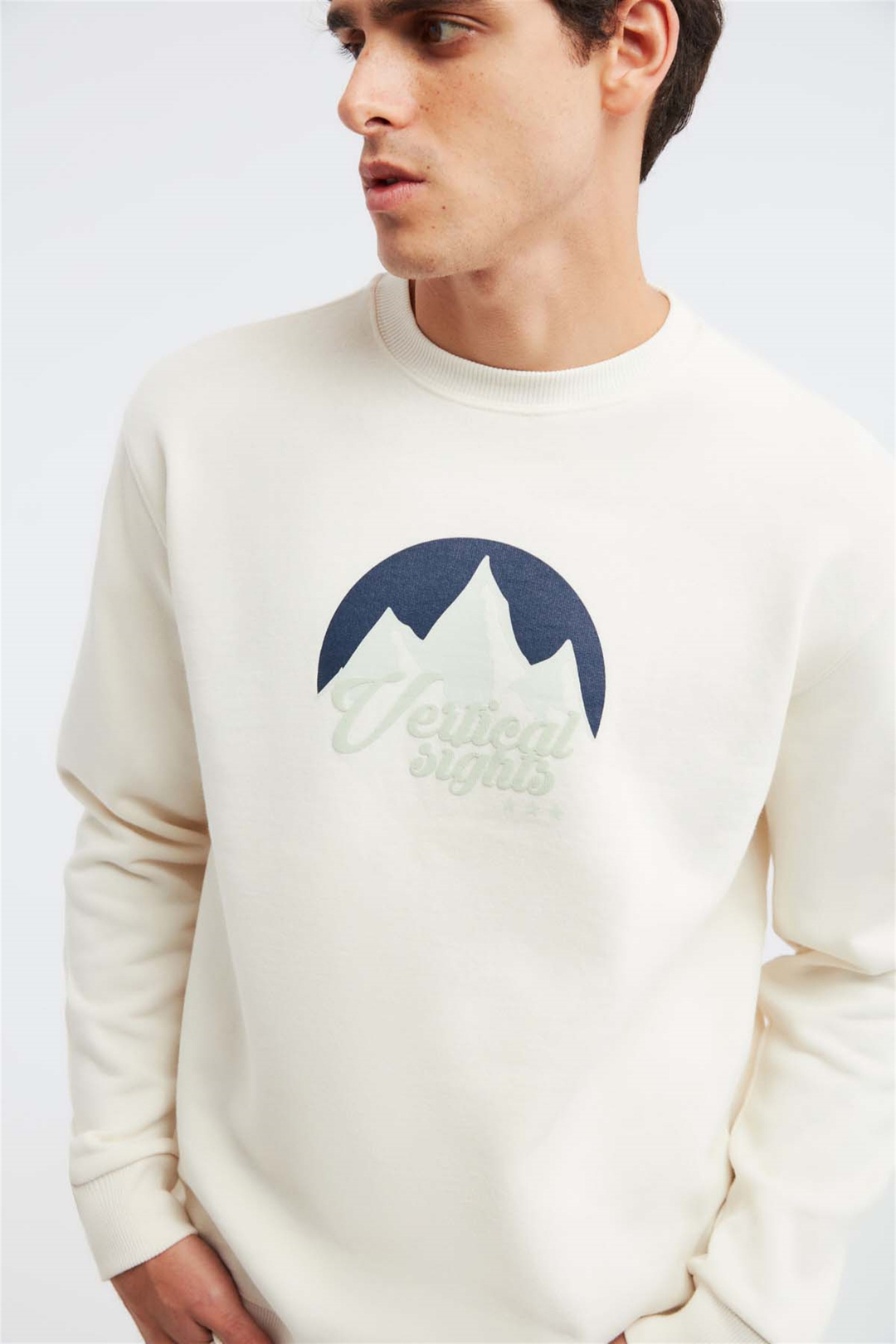 ARCTIC Örme Comfort Fit Ekru  Sweatshirt