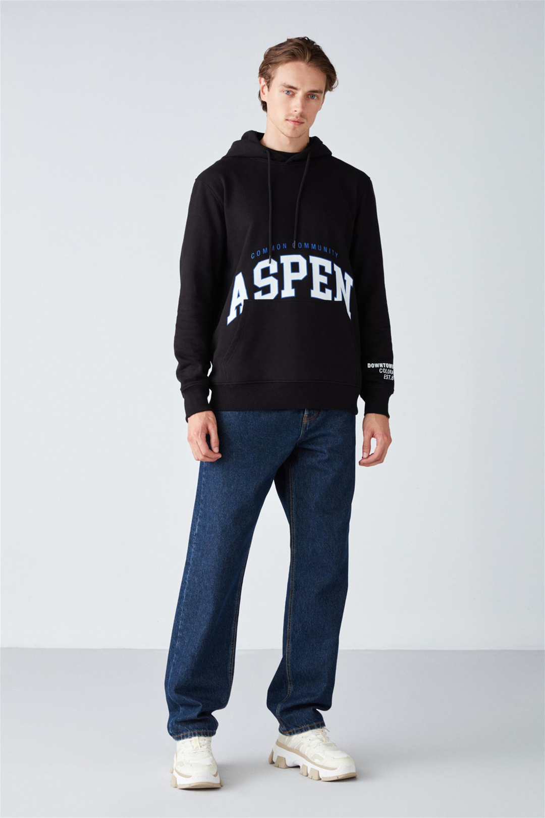 ASPEN Örme Regular Siyah  Sweatshirt