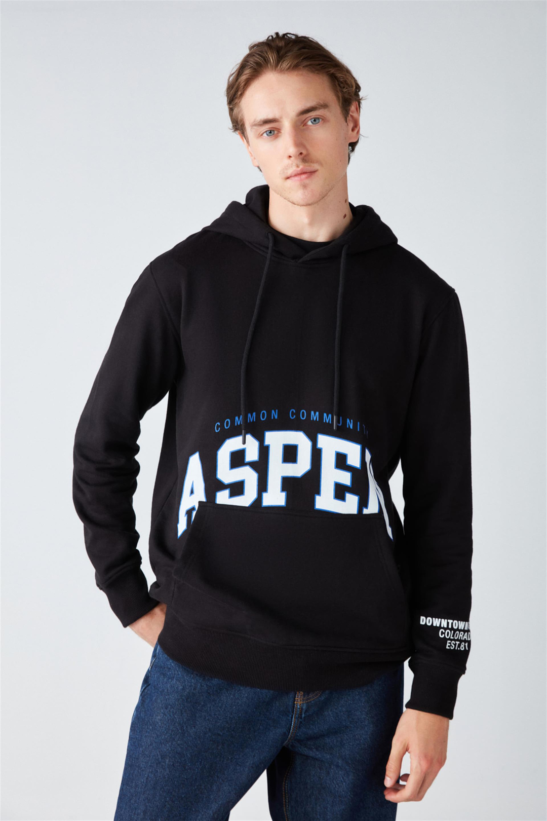 ASPEN Örme Regular Siyah  Sweatshirt