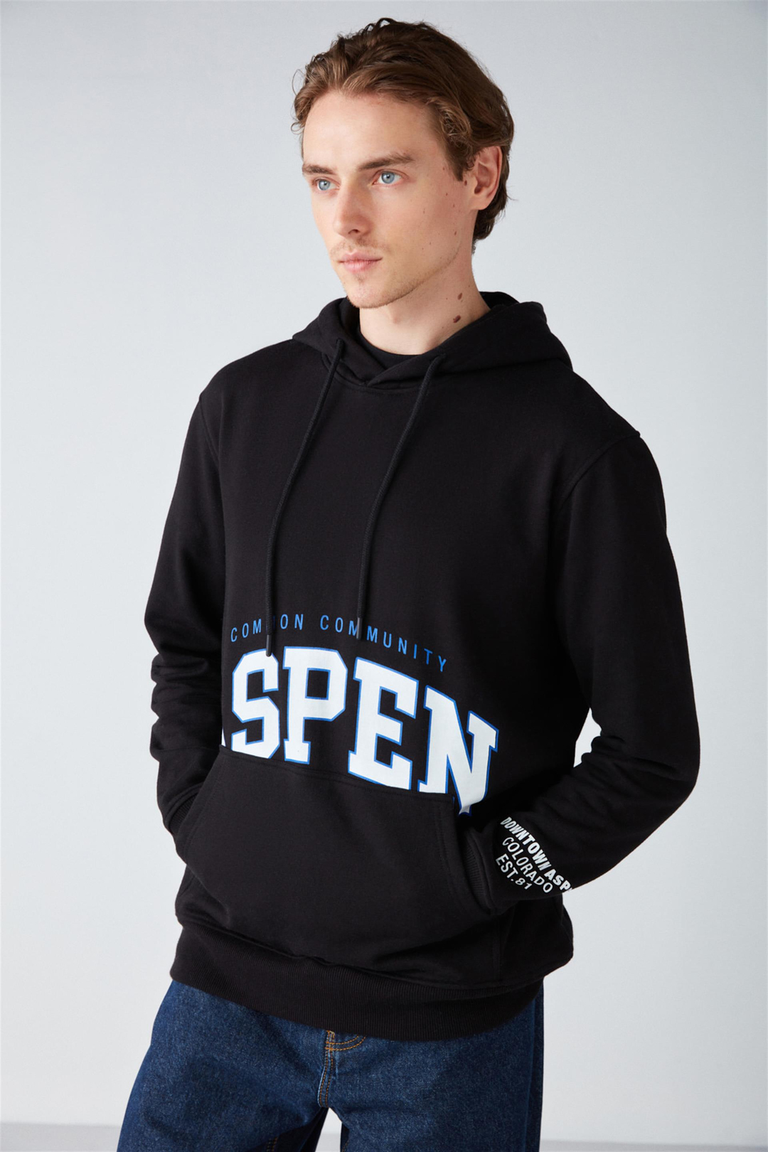 ASPEN Örme Regular Siyah  Sweatshirt