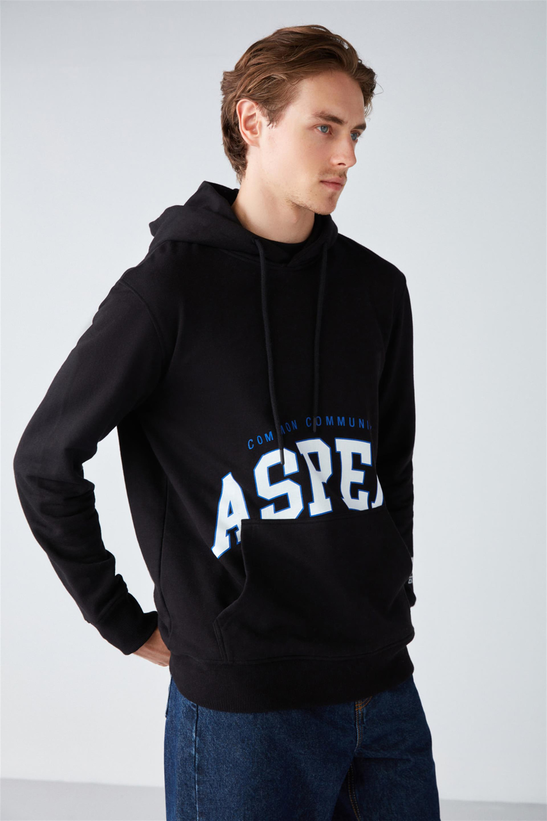 ASPEN Örme Regular Siyah  Sweatshirt