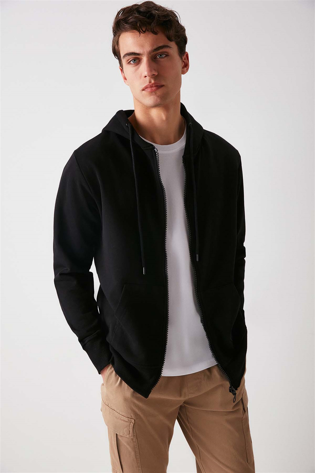 ATLAS Örme Comfort Fit Siyah  Sweatshirt