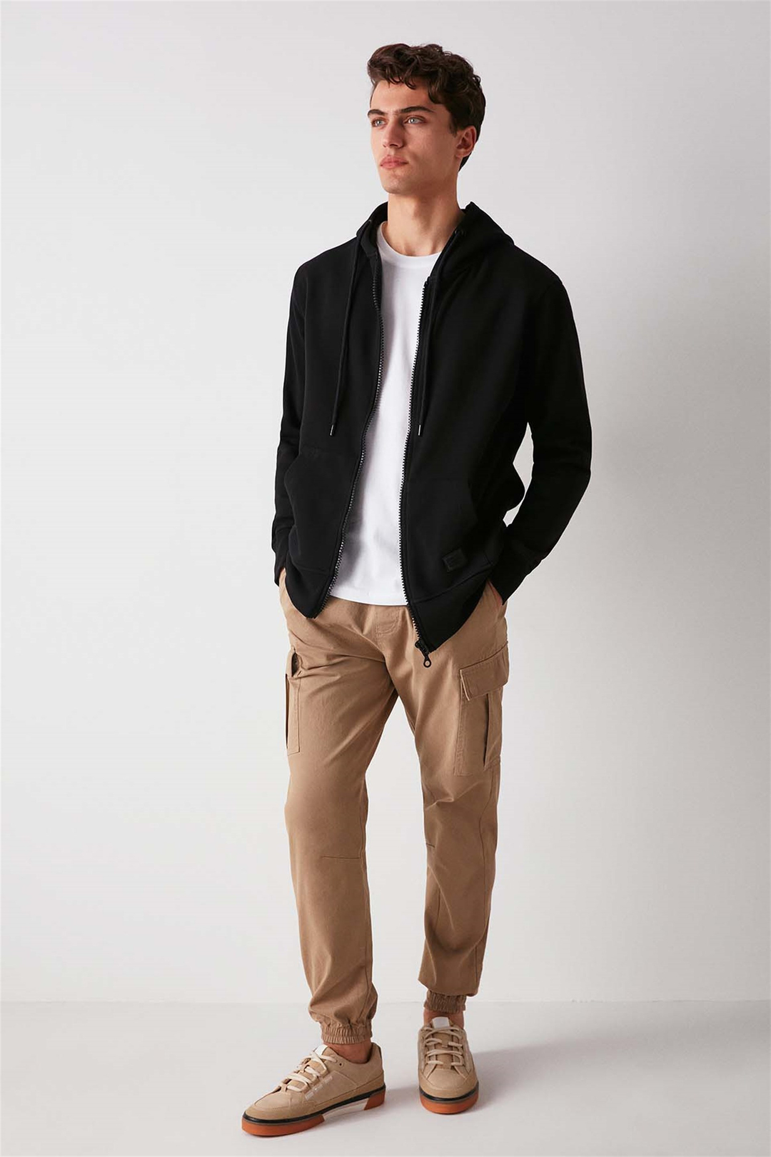 ATLAS Örme Comfort Fit Siyah  Sweatshirt