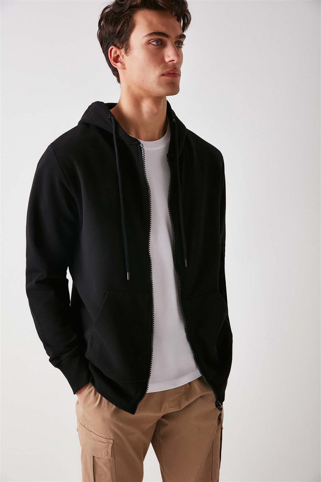 ATLAS Örme Comfort Fit Siyah  Sweatshirt