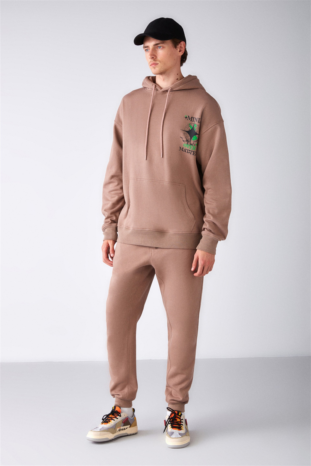 AUGUSTINE Örme Relaxed Vizon  Sweatshirt