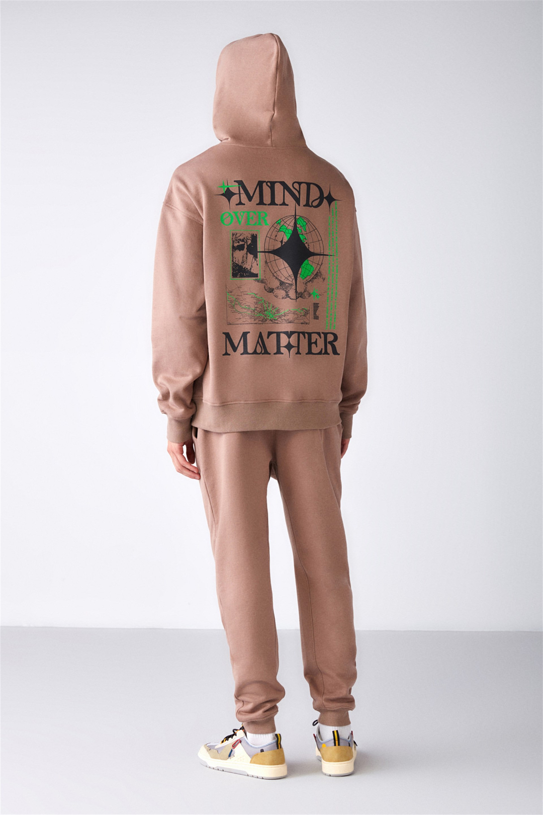 AUGUSTINE Örme Relaxed Vizon  Sweatshirt