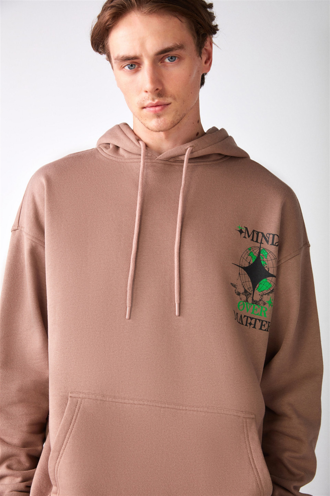 AUGUSTINE Örme Relaxed Vizon  Sweatshirt