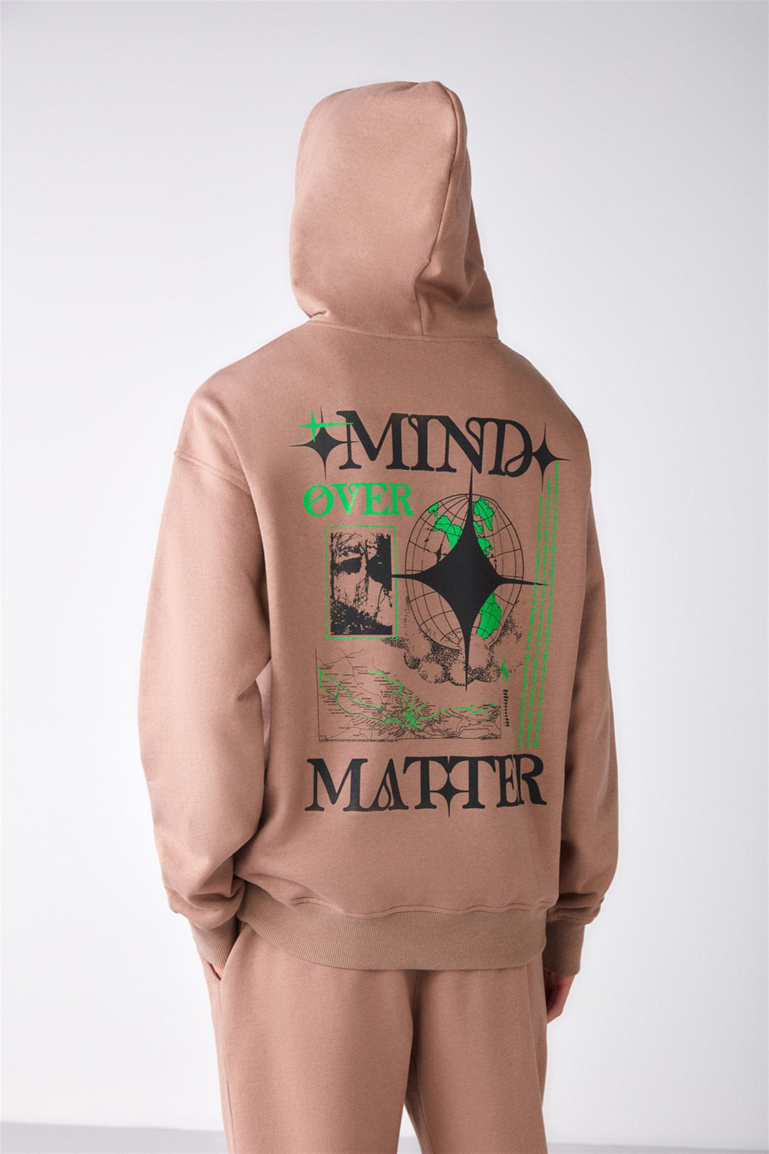AUGUSTINE Örme Relaxed Vizon  Sweatshirt