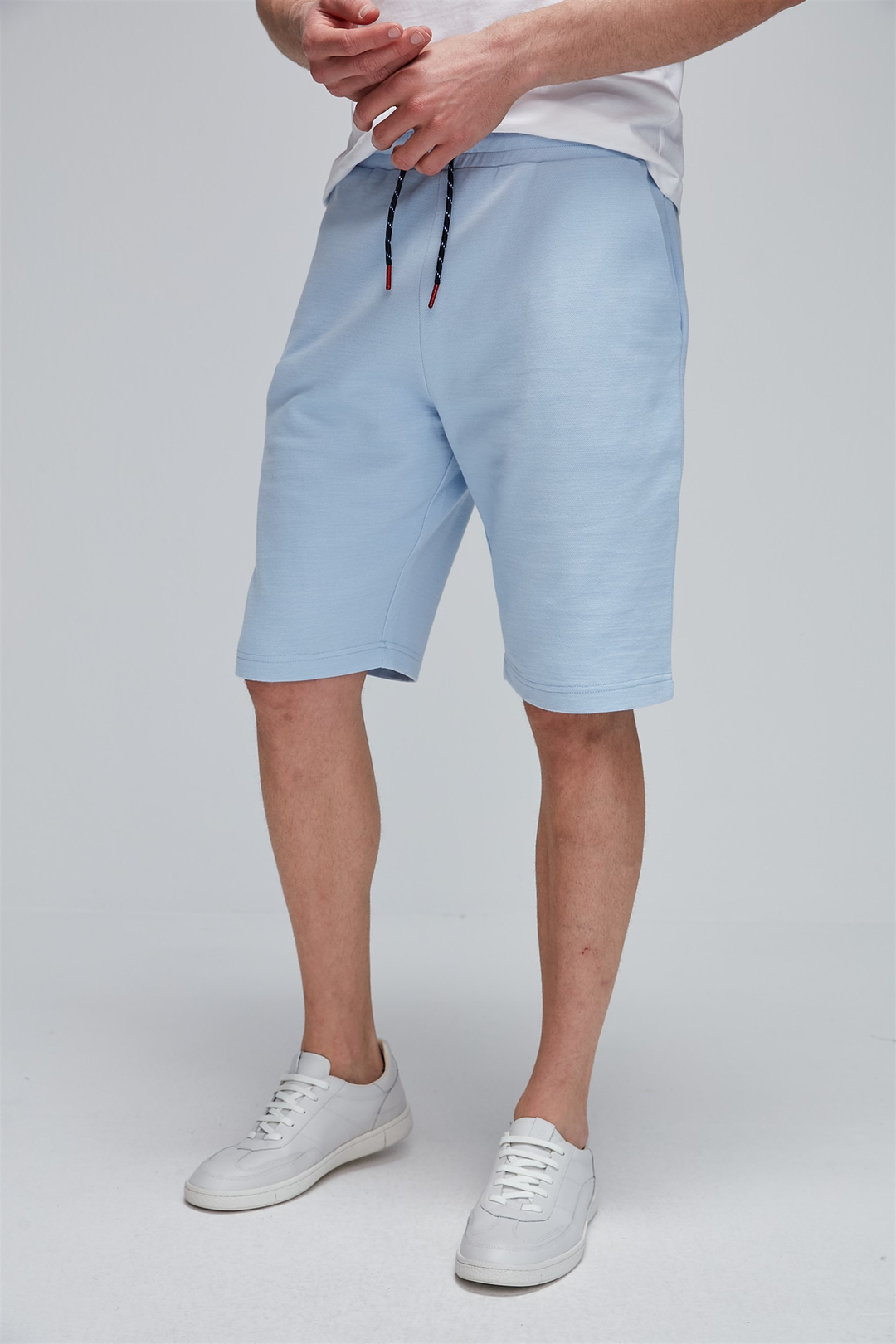 AUSTIN Erkek Mavi Düz Renk  Regular Fit Şort&Bermuda