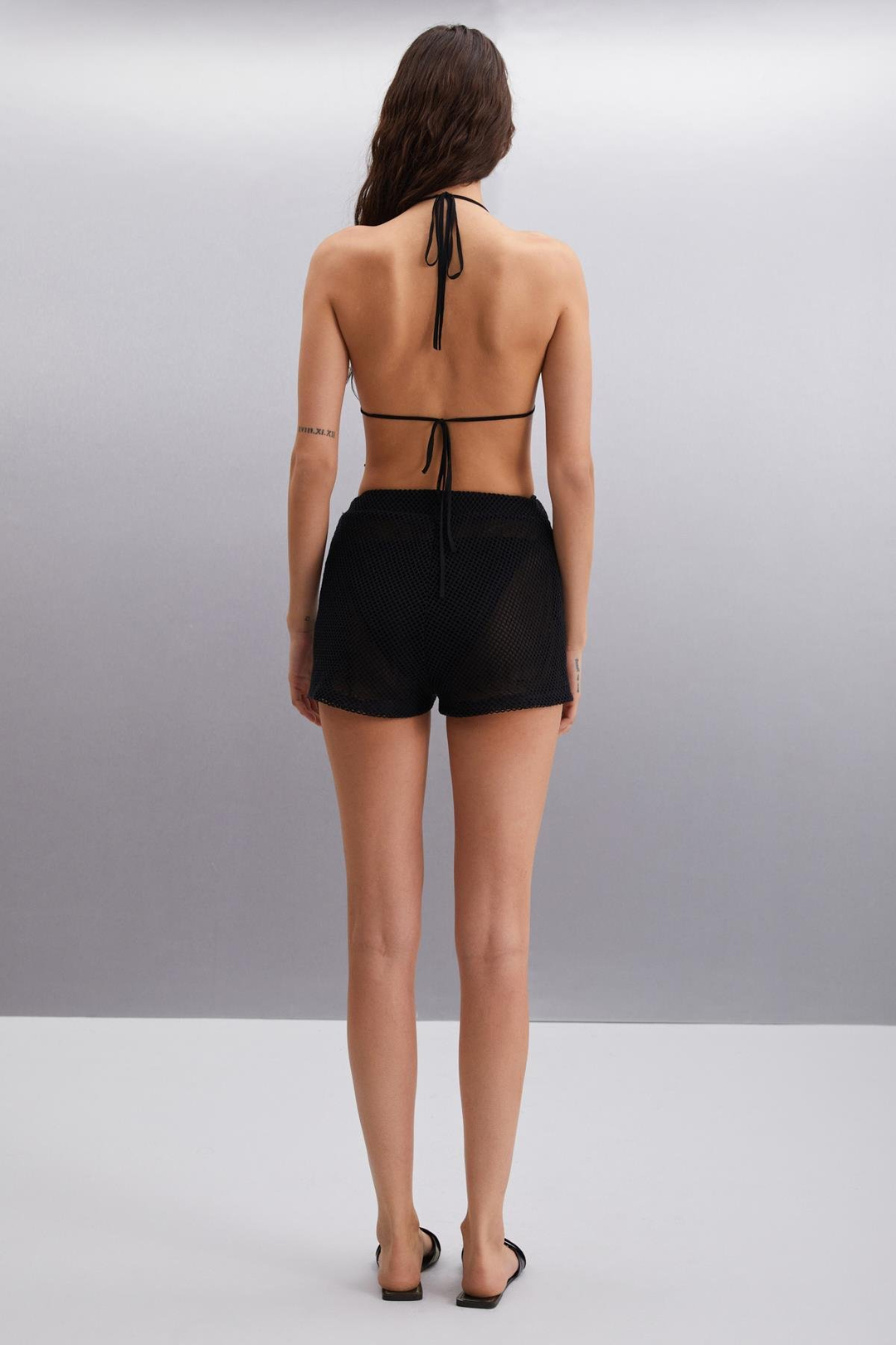 AZARA Basic Slim Siyah Tekli Şort