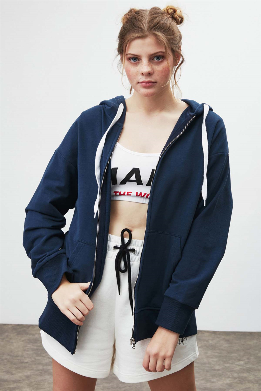 BANNY Örme Comfort Fit Lacivert  Sweatshirt