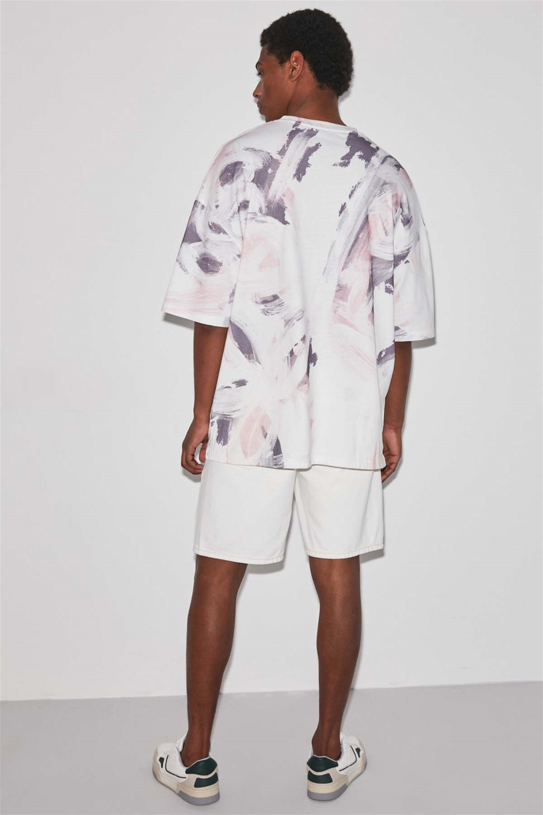 BASS Örme Oversize Pembe  T-Shirt
