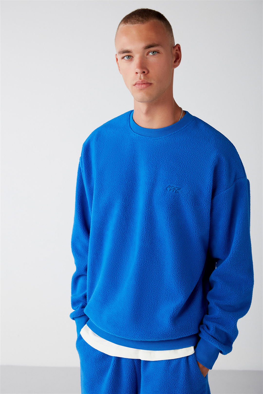 BENJAMIN Örme Relaxed Saks Mavi  Sweatshirt