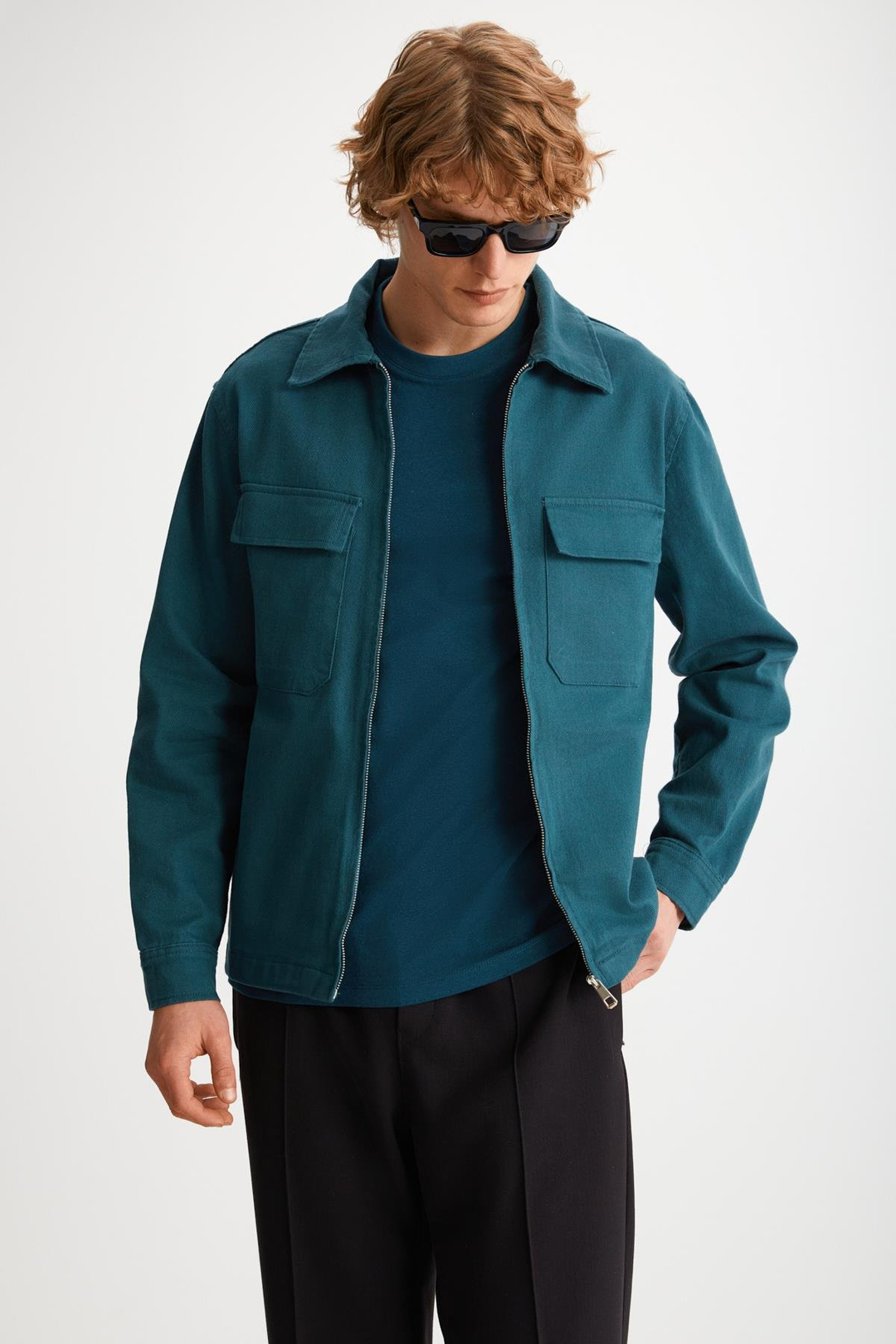 BENNY Basic Relaxed Petrol Yeşili Tekli Ceket