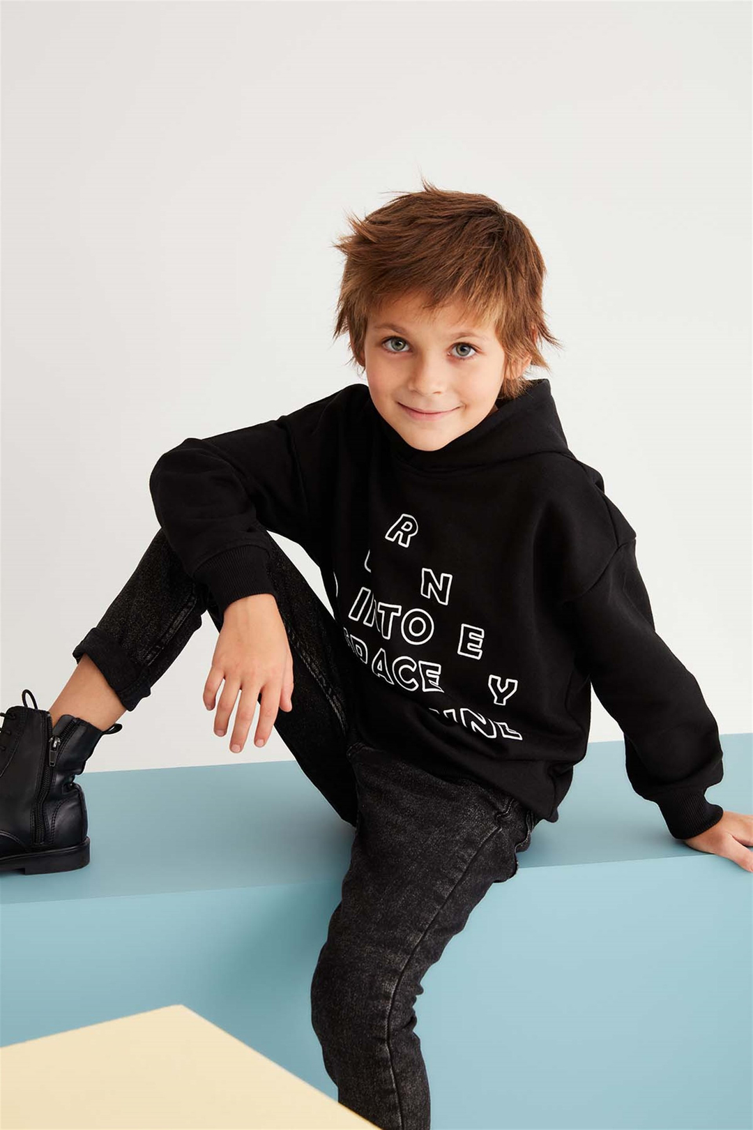 BENTON Örme Comfort Fit Siyah  Sweatshirt