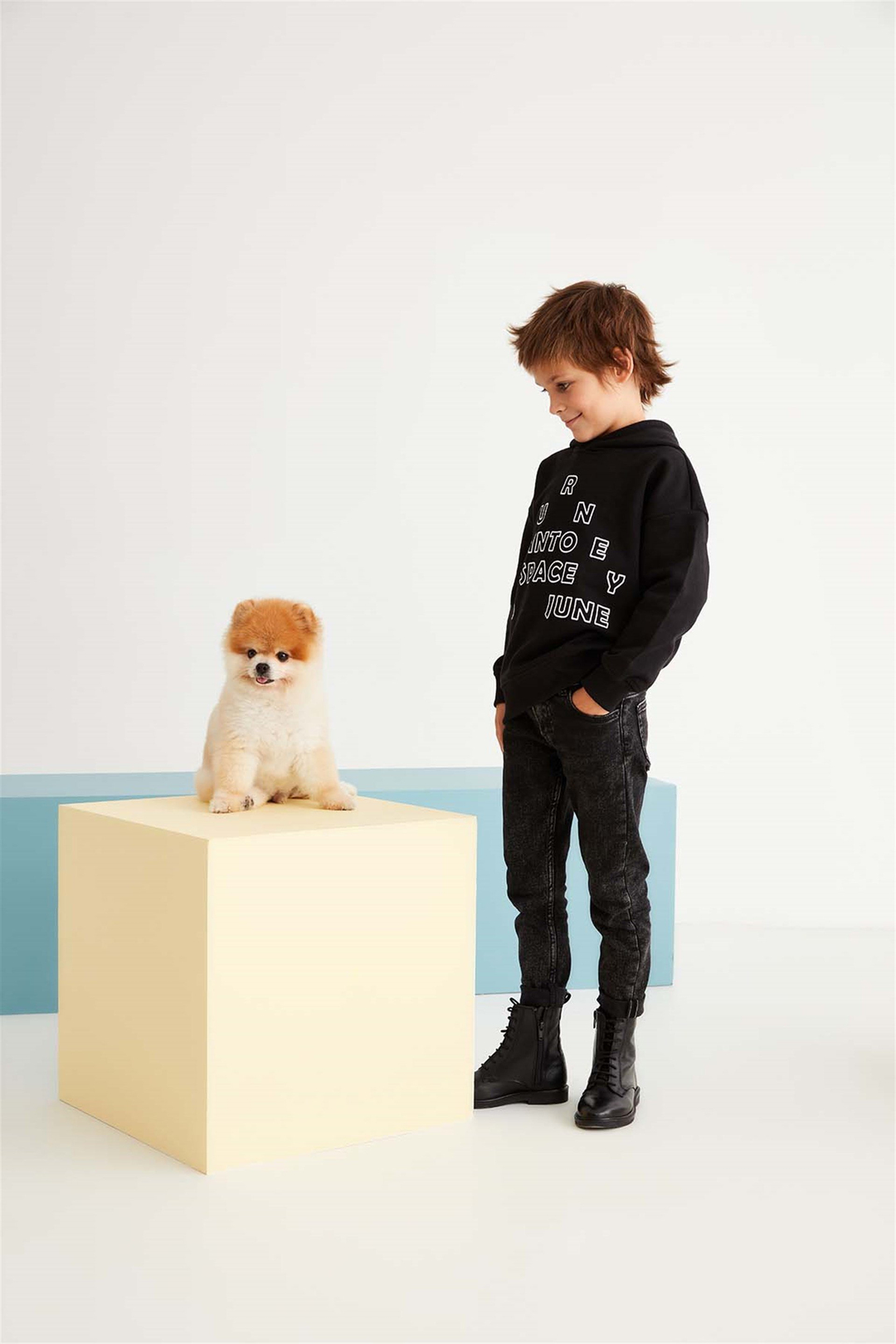 BENTON Örme Comfort Fit Siyah  Sweatshirt