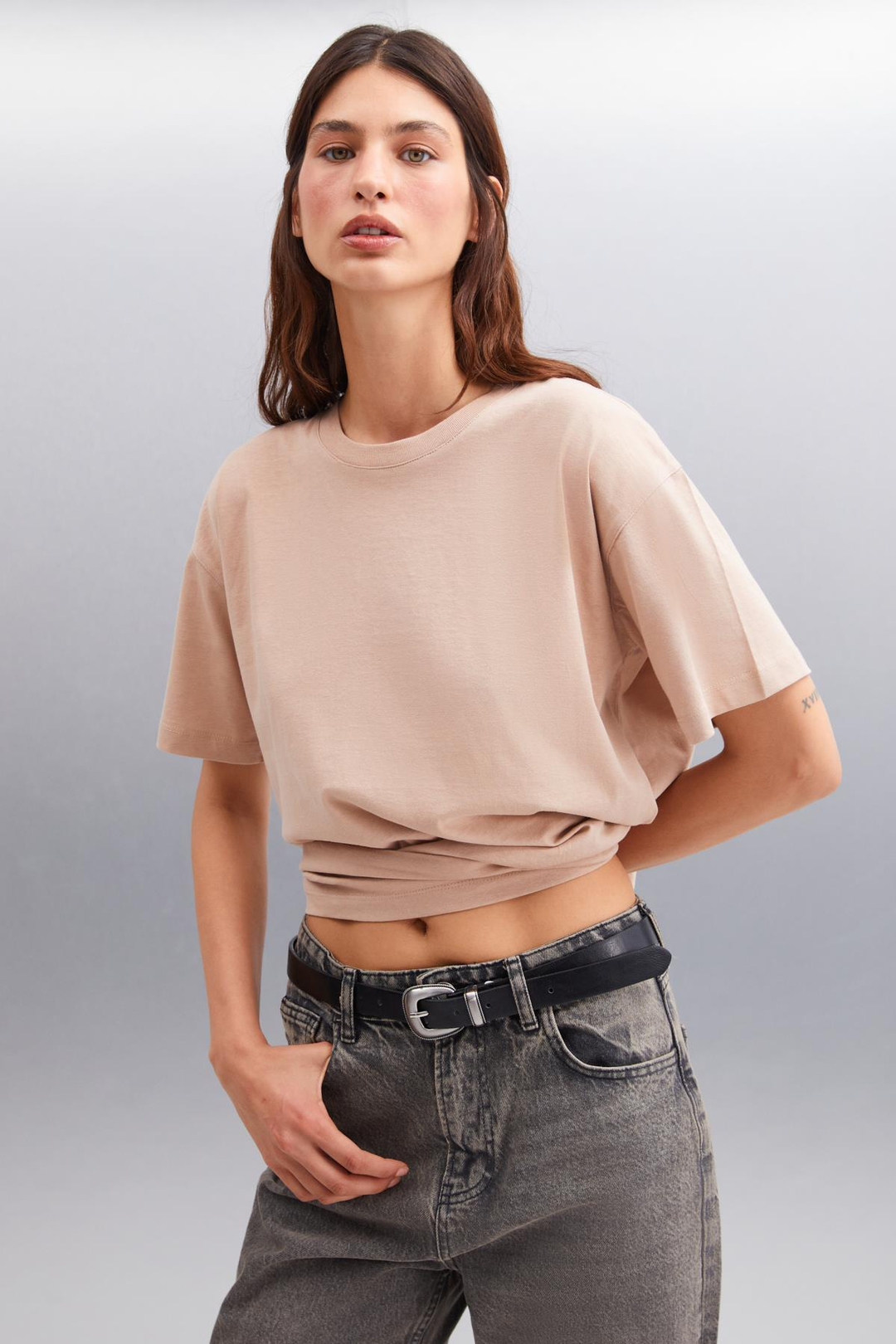 BETSY Basic Relaxed Vizon Tekli T-Shirt