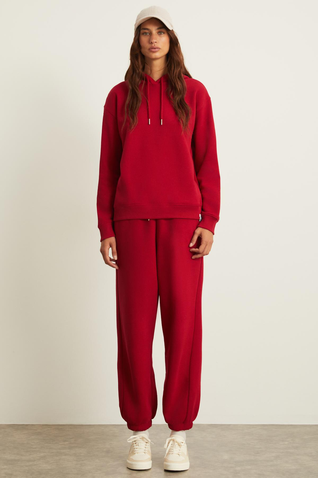 BLERTA Regular Relaxed Kırmızı Tekli Sweatshirt