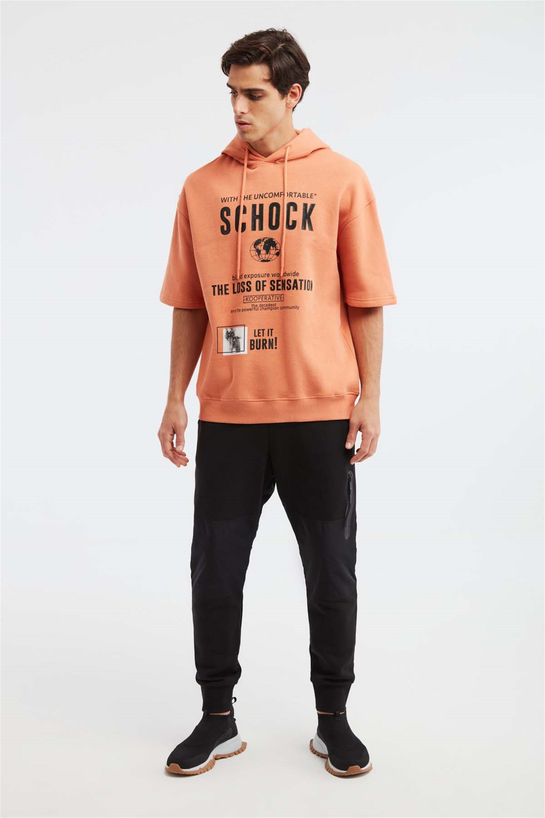 BOOMER Örme Relaxed Fit Turuncu  Sweatshirt