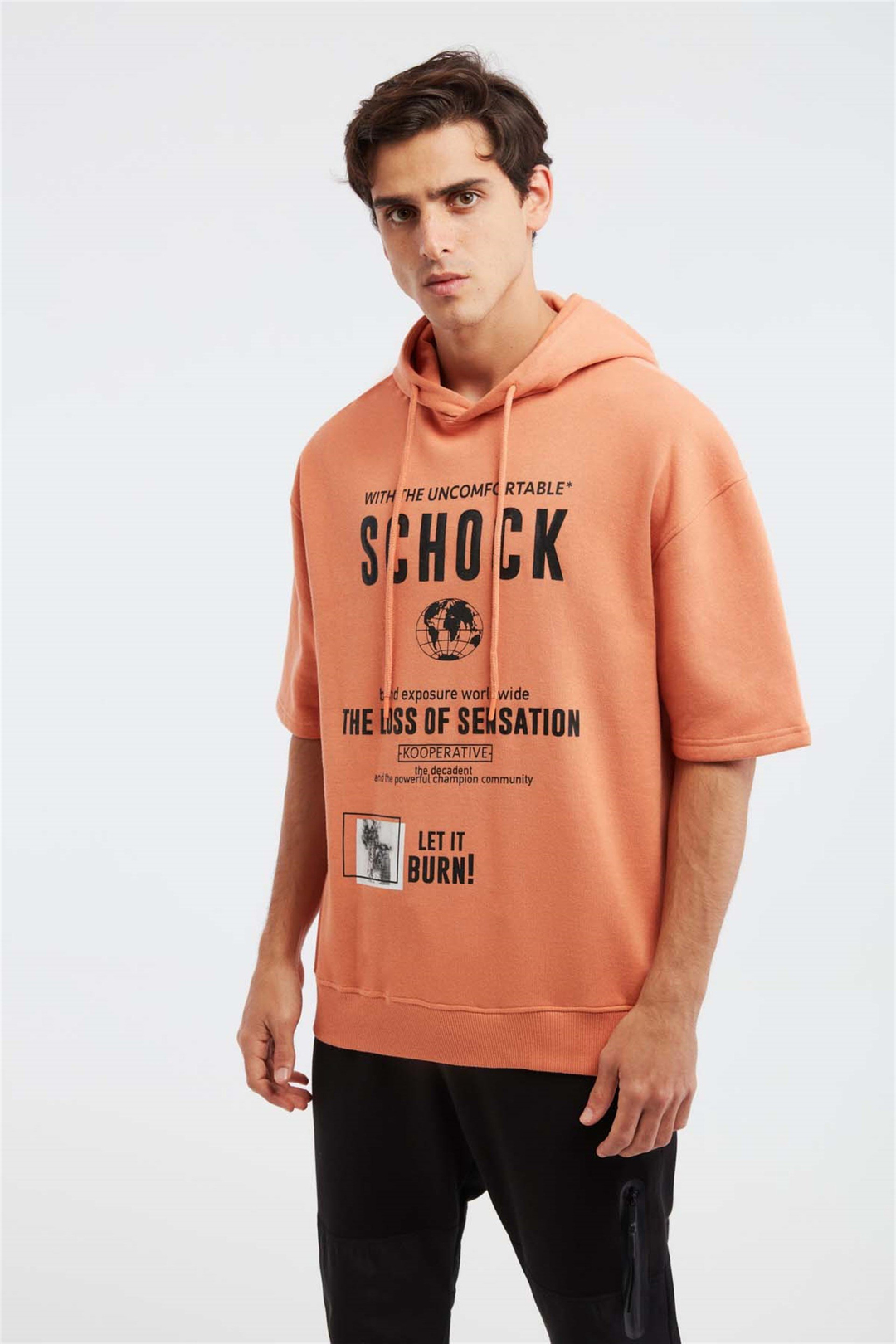 BOOMER Örme Relaxed Fit Turuncu  Sweatshirt