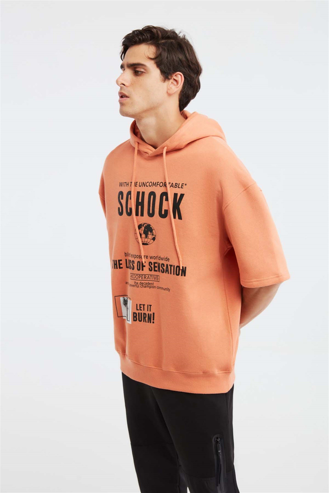 BOOMER Örme Relaxed Fit Turuncu  Sweatshirt